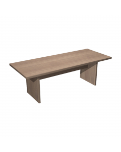 Tavolo rettangolare con piano sp. 38 mm e bordo antiurto in ABS. Piedini regolabili in altezza. Tavolo con fianchi in melaminico sp. 38mm. Dimensioni: L220 x P100 x H74cm