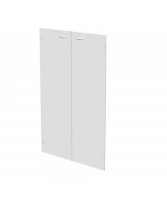Coppia ante in vetro temperato satinato senza serratura per mobile medio Presto. Dimensioni: L80 x H115cm - spessore 5mm.