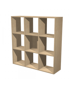 Lbrerie Realizzate in melaminico bilaminato antigraffio e antiriflesso (sp. 16mm) conforme alle norme UNI e EN classe E1. Componibili per sovrapposizione e affiancamento. Le librerie con cassa colore bianco hanno un lato con bordo colore faggio, le librer