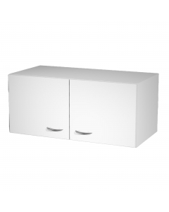 Sopralzo a 2 ante battenti senza serratura per armadi modulari. Dimensioni: L90 x P45,8 x H40 cm. Linea di armadi componibile particolarmente robusti e stabili, costituiti da struttura alta 200cm e completabili con sopralzo alto 40cm. Grande profondità di