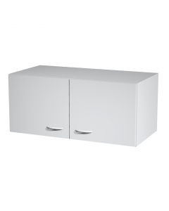Sopralzo a 2 ante battenti senza serratura per armadi modulari. Dimensioni: L90 x P45,8 x H40 cm. Linea di armadi componibile particolarmente robusti e stabili, costituiti da struttura alta 200cm e completabili con sopralzo alto 40cm. Grande profondità di