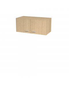 Sopralzo a 2 ante battenti senza serratura per armadi modulari. Dimensioni: L90 x P45,8 x H40 cm. Linea di armadi componibile particolarmente robusti e stabili, costituiti da struttura alta 200cm e completabili con sopralzo alto 40cm. Grande profondità di