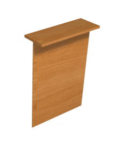 Sopralzo bancone reception L80 x P30 x H115cm in melaminico composto da top (P30 cm - sp. 28 mm - con bordo antiurto in ABS 3 mm) e pannello frontale (H115 cm, sp. 18 mm). Completo di piedini regolabili in altezza. Materiale nobilitato melaminico conforme