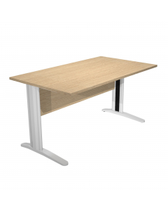 Scrivanie con dimensioni conformi alle normative sulla sicurezza dei posti di lavoro in ufficio. Bordatura dei piani in ABS 2mm antishock ed assenza di spigoli vivi. Le scrivanie sono disponibili nella versione con fianchi pannello in melaminico (sp. 22 m