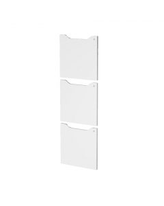 Set 3 antine pantografate con serratura 36,8x36,8cm (sp. 18mm).
