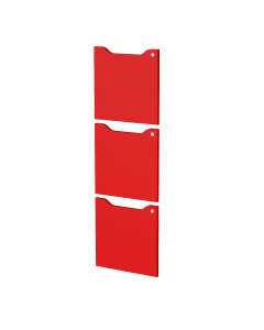 Set 3 antine pantografate con serratura 36,8x36,8cm (sp. 18mm).
