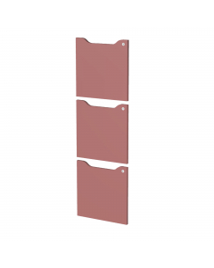 Set 3 antine pantografate con serratura 36,8x36,8cm (sp. 18mm).