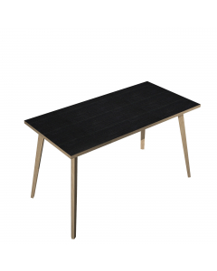 Linea di arredo operativo dal design confortevole ed essenziale caratterizzata dalle preziose gambe in LEGNO MASSELLO inclinate delle scrivanie e dei tavoli rotondi. Robusti piani in melaminico sp. 22 mm con bordo antishock resistente agli urti in ABS 2mm