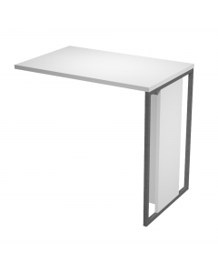 Allungo laterale reversibile destro o sinistro per Scrivania serie ESSENCE. Dimensioni: L80 x P50 x H74,4cm.