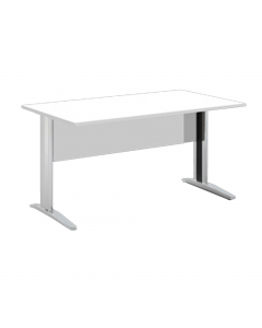Scrivanie con dimensioni conformi alle normative sulla sicurezza dei posti di lavoro in ufficio. Bordatura dei piani in ABS 2mm antishock ed assenza di spigoli vivi. Le scrivanie sono disponibili nella versione con fianchi pannello in melaminico (sp. 22 m