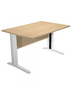 Scrivanie con dimensioni conformi alle normative sulla sicurezza dei posti di lavoro in ufficio. Bordatura dei piani in ABS 2mm antishock ed assenza di spigoli vivi. Le scrivanie sono disponibili nella versione con fianchi pannello in melaminico (sp. 22 m