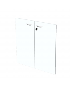 Coppia ante in melaminico con serratura per mobile basso Presto. Dimensioni: L80 x H67cm - spessore 18mm.