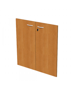 Coppia ante in melaminico con serratura per mobile basso Presto. Dimensioni: L80 x H67cm - spessore 18mm.