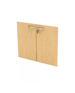 Coppia ante in melaminico con serratura per mobile basso Presto. Dimensioni: L80 x H67cm - spessore 18mm.