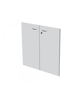 Coppia ante in melaminico con serratura per mobile basso Presto. Dimensioni: L80 x H67cm - spessore 18mm.