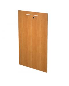 Coppia ante in melaminico con serratura per mobile medio Presto. Dimensioni: L80 x H115cm - spessore 18mm.
