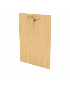 Coppia ante in melaminico con serratura per mobile medio Presto. Dimensioni: L80 x H115cm - spessore 18mm.