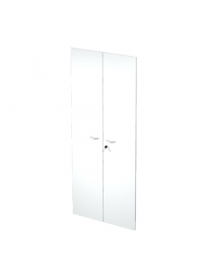 Coppia ante in melaminico con serratura per mobile alto Presto. Dimensioni: L80 x H175cm - spessore 18mm.