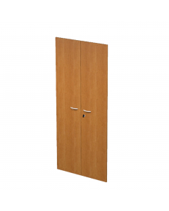 Coppia ante in melaminico con serratura per mobile alto Presto. Dimensioni: L80 x H175cm - spessore 18mm.