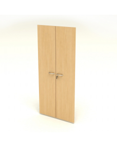 Coppia ante in melaminico con serratura per mobile alto Presto. Dimensioni: L80 x H175cm - spessore 18mm.