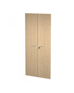 Coppia ante in melaminico con serratura per mobile alto Presto. Dimensioni: L80 x H175cm - spessore 18mm.