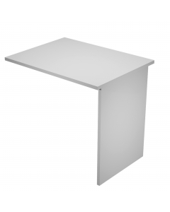 Allungo laterale reversibile destro o sinistro per Scrivania serie Easy con fianchi pannello. Dimensioni: L80 x P60 x H72,5cm.
