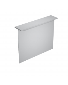 Sopralzo bancone reception L140 x P30 x H115cm in melaminico composto da top (P30 cm - sp. 28 mm - con bordo antiurto in ABS 3 mm) e pannello frontale (H115 cm, sp. 18 mm). Completo di piedini regolabili in altezza. Materiale nobilitato melaminico conform