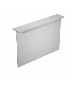 Sopralzo bancone reception L160 x P30 x H115cm in melaminico composto da top (P30 cm - sp. 28 mm - con bordo antiurto in ABS 3 mm) e pannello frontale (H115 cm, sp. 18 mm). Completo di piedini regolabili in altezza. Materiale nobilitato melaminico conform