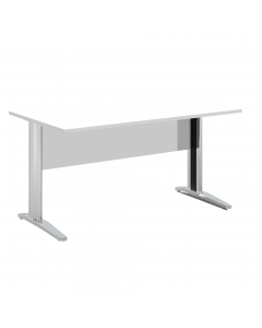 Scrivanie con dimensioni conformi alle normative sulla sicurezza dei posti di lavoro in ufficio. Bordatura dei piani in ABS 2mm antishock ed assenza di spigoli vivi. Le scrivanie sono disponibili nella versione con fianchi pannello in melaminico (sp. 22 m