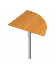 ANGOLARE 90° 80x80cm + GAMBA SUPPORTO grigio alluminio per SCRIVANIE EASY.