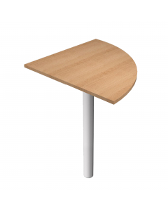 ANGOLARE 90° 80x80cm + GAMBA SUPPORTO grigio alluminio per SCRIVANIE EASY.