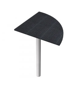 ANGOLARE 90° 80x80cm + GAMBA SUPPORTO grigio alluminio per SCRIVANIE EASY.