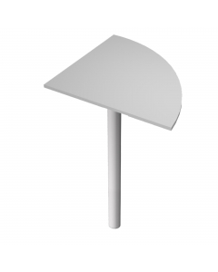 ANGOLARE 90° 80x80cm + GAMBA SUPPORTO grigio alluminio per SCRIVANIE EASY.