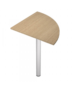 ANGOLARE 90° 80x80cm + GAMBA SUPPORTO grigio alluminio per SCRIVANIE EASY.