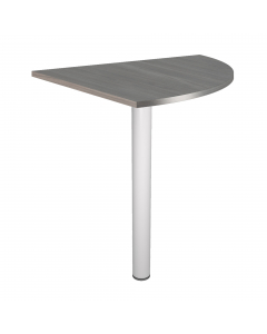 ANGOLARE 90° 80x80cm + GAMBA SUPPORTO grigio alluminio per SCRIVANIE EASY.