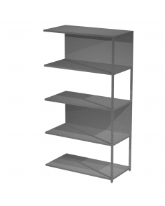 Modulo aggiuntivo per libreria Modular. Struttura in metallo sezione 20x20 mm.  Altezza vano ripiani 370 mm, dietro assemblabile in qualsiasi vano fronte/retro (bifacciale).