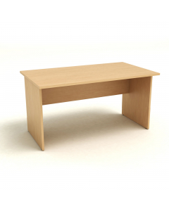 Scrivanie con dimensioni conformi alle normative sulla sicurezza dei posti di lavoro in ufficio. Bordatura dei piani in ABS 2mm antishock ed assenza di spigoli vivi. Le scrivanie sono disponibili nella versione con fianchi pannello in melaminico (sp. 22 m