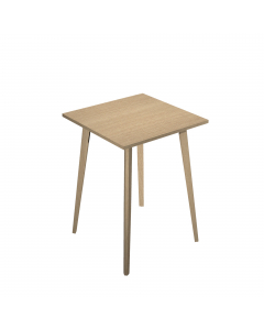 Linea di arredo operativo dal design confortevole ed essenziale caratterizzata dalle preziose gambe in LEGNO MASSELLO inclinate delle scrivanie e dei tavoli rotondi. Robusti piani in melaminico sp. 22 mm con bordo antishock resistente agli urti in ABS 3 m