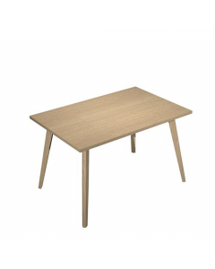 Linea di arredo operativo dal design confortevole ed essenziale caratterizzata dalle preziose gambe in LEGNO MASSELLO inclinate delle scrivanie e dei tavoli rotondi. Robusti piani in melaminico sp. 22 mm con bordo antishock resistente agli urti in ABS 2mm