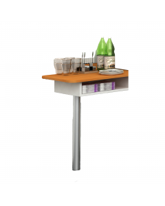 Angolo Ristoro: Set di mobili adatti ad arredare in modo efficacie una piccola zona caffè o ristoro all'interno di aziende, negozi, SPA ecc. In materiale bilaminato nobilitato melaminico conforme alle norme UNI EN classe E1. Antigraffio e antiriflesso. Al