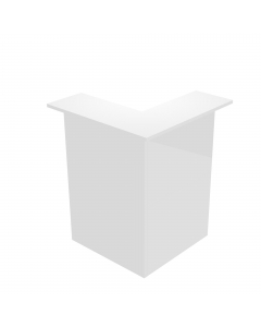 Modulo angolare 90° Dimensioni totali: L76,1 x P76,1 x H117cm. Sopralzo prof. 30cm. Desktop prof. 60cm. I banconi sono tutti autoportanti, compreso il modulo ad angolo 90° (reversibile destro/sinistro), e permettono l’allestimento di postazioni di lavoro 