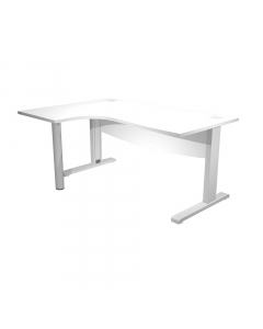 Scrivania Compact sinistro fianchi metallo ad L180xP120/80/60xh73cm con supporto metal e modesty panel
.