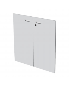 COPPIA ANTE in MELAMINICO con serratura  x libreria bassa L76cm