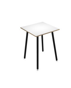 Linea di arredo operativo dal design innovativo e dinamico caratterizzata dalle gambe in metallo cilindriche inclinate delle scrivanie e dei tavoli rotondi. Robusti piani in melaminico sp. 22 mm con bordo antishock resistente agli urti in ABS 3 mm. Gambe 