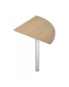 Angolare 90° 80x80cm con gamba di supporto in metallo per scrivanie.