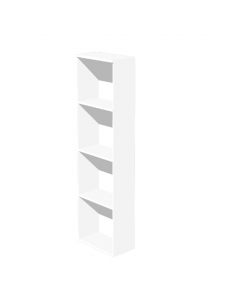 LIBRERIA ALTA A GIORNO con 3 ripiani spostabili + 1 fisso. Dimensioni: L40 x P32 x H196 cm. Ampia gamma di librerie componibili profondità 320mm, costituita da mobili in due altezze 196 e 81,5 cm, due larghezze 76 e 40 cm, più mobile ad angolo: in qualsia