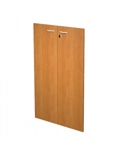 COPPIA ANTE in MELAMINICO con serratura  x libreria alta L76cm