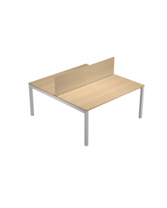 Pannello divisorio opzionale in rovere per scrivanie multiple Agorà. Dimensioni: L160 x H32cm