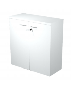 Armadio modulare basso a 2 ante battenti con serratura e 1 ripiano regolabile. Dimensioni: L90 x P44 x H85 cm. Linea di armadi componibile particolarmente robusti e stabili, costituiti da struttura bassa da 85cm, alta da 200cm e completabili con sopralzo 