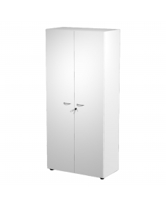 Armadio a 2 ante battenti alte con serratura. 3 ripiani spostabili + 1 fisso. Dimenzioni: L90 x P45,8 x H200 cm. Linea di armadi componibile particolarmente robusti e stabili, costituiti da struttura alta 200cm e completabili con sopralzo alto 40cm. Grand